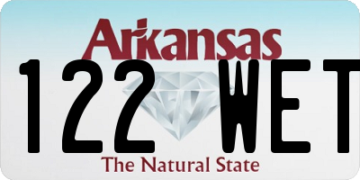 AR license plate 122WET