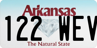AR license plate 122WEV