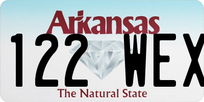 AR license plate 122WEX