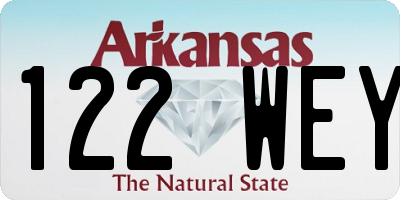 AR license plate 122WEY