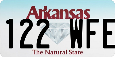 AR license plate 122WFE