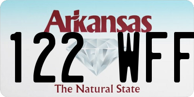 AR license plate 122WFF