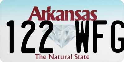 AR license plate 122WFG