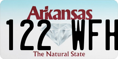 AR license plate 122WFH