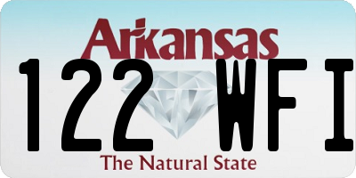 AR license plate 122WFI