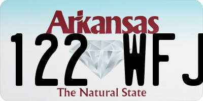 AR license plate 122WFJ