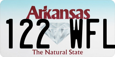 AR license plate 122WFL