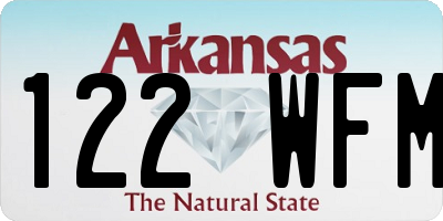 AR license plate 122WFM