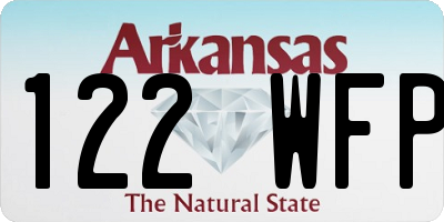 AR license plate 122WFP