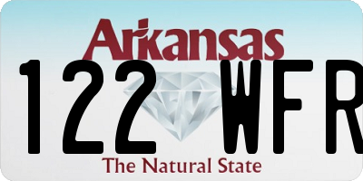 AR license plate 122WFR