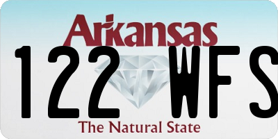 AR license plate 122WFS