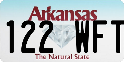 AR license plate 122WFT