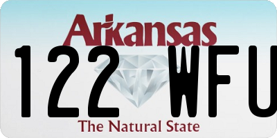 AR license plate 122WFU