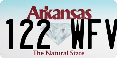 AR license plate 122WFV