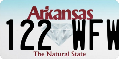 AR license plate 122WFW
