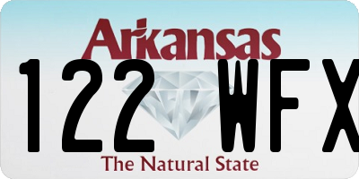 AR license plate 122WFX
