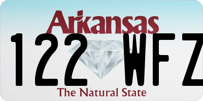 AR license plate 122WFZ