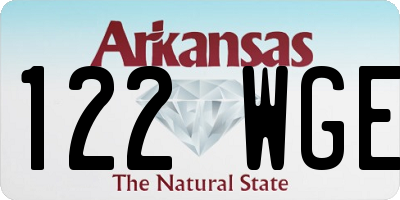 AR license plate 122WGE