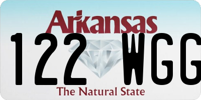AR license plate 122WGG