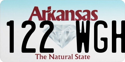 AR license plate 122WGH