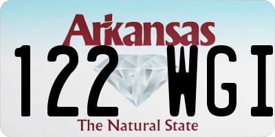 AR license plate 122WGI