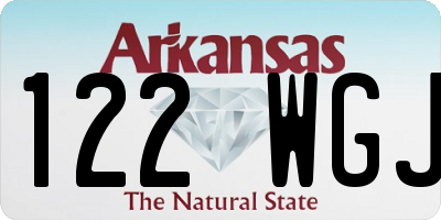 AR license plate 122WGJ
