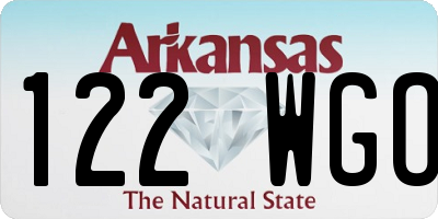 AR license plate 122WGO