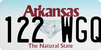 AR license plate 122WGQ