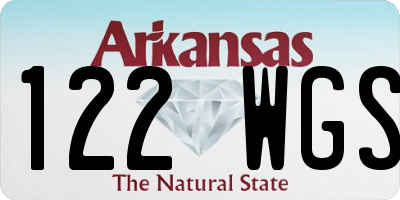 AR license plate 122WGS