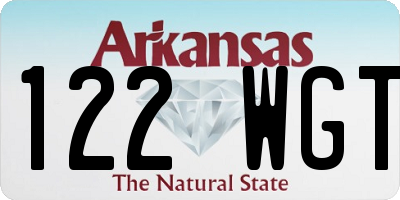 AR license plate 122WGT