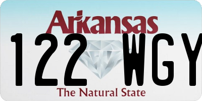 AR license plate 122WGY