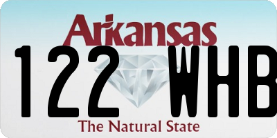 AR license plate 122WHB