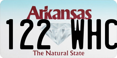 AR license plate 122WHC