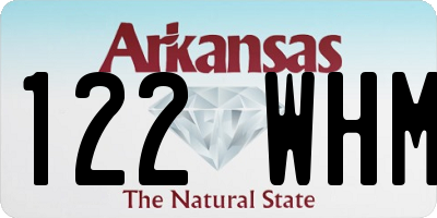 AR license plate 122WHM