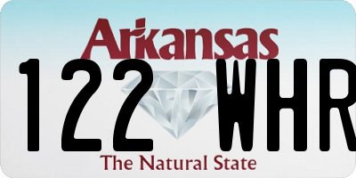 AR license plate 122WHR