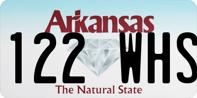 AR license plate 122WHS