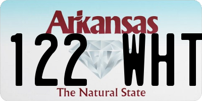 AR license plate 122WHT