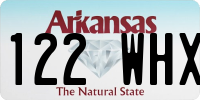 AR license plate 122WHX