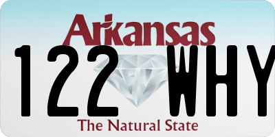 AR license plate 122WHY