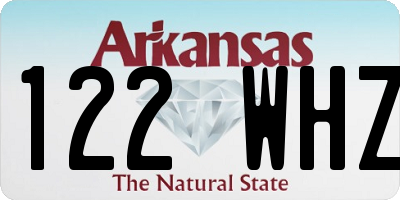 AR license plate 122WHZ