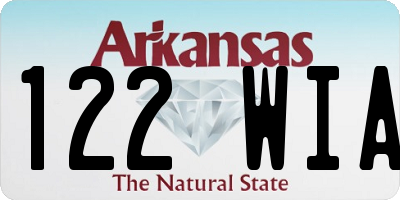 AR license plate 122WIA