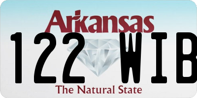 AR license plate 122WIB