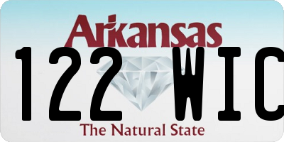 AR license plate 122WIC