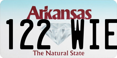 AR license plate 122WIE
