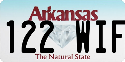 AR license plate 122WIF