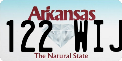 AR license plate 122WIJ