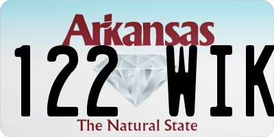 AR license plate 122WIK