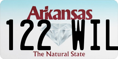 AR license plate 122WIL