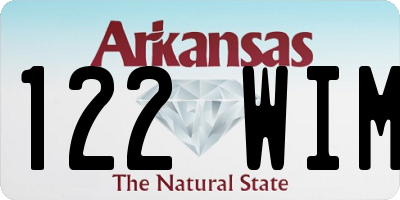 AR license plate 122WIM