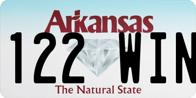 AR license plate 122WIN